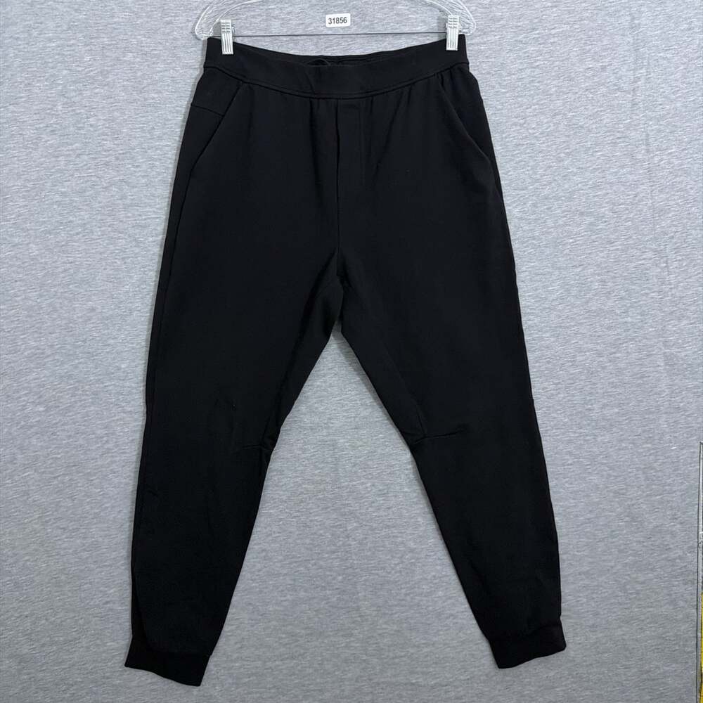 Lululemon Men's Size Large Black Stretch Tapered Cuffed Intent Jogger